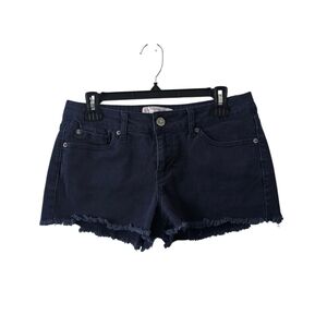 No Boundaries Vintage y2k Navy Blue Jean Shorts Size 13 Low Mid Rise